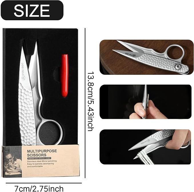 2025 New Upgrade Sewing Scissors, Stainless Steel Premium Tailor Scissors, Microcrystalline Steel Shears竊똖hread Snips Trimming Nipper for Gift Wrapping Yarn, Sewing Supplies