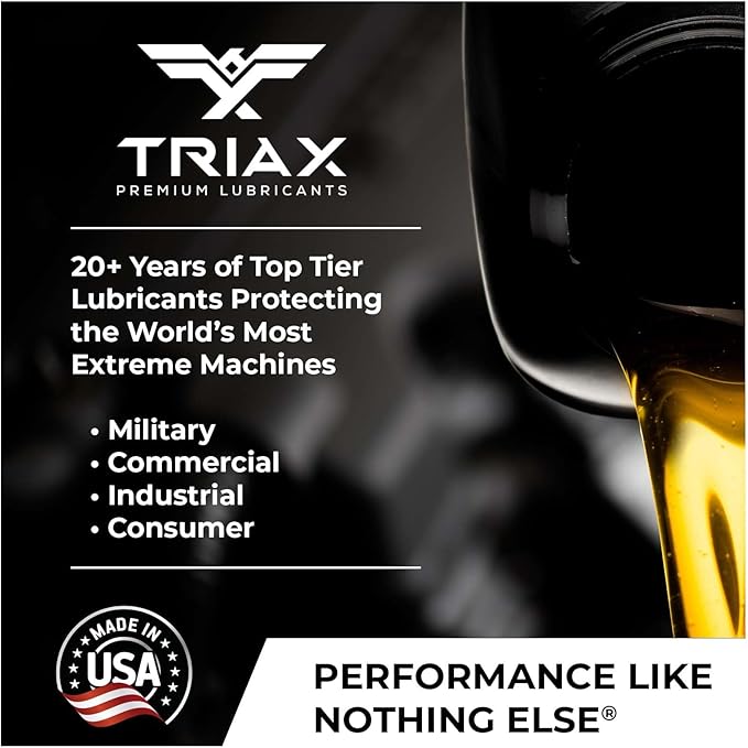 TRIAX Kompressor MV 46 / SAE 20 - Full Synthetic, Multi-Vis Air Compressor Oil - Commercial Grade - for Rotary, Vane, Screw, and Reciprocal - High Temp, 20,000 Hour Life, Non-Detergent (2 Quart Pack)