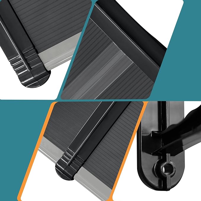 MCombo 39.8" x 37.8" Window Awning Outdoor Polycarbonate Hollow Sheet Door Patio Canopy, 6055-4040 (Grey Board with Black Bracketr)