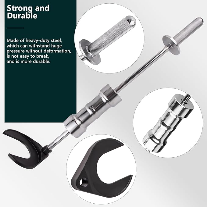 Inner CV Joint Removal Tool Kit, 10 Pounds Heavy Duty Slide Hammer Front Wheel Drive Axle Half Shaft Removal Puller Tool Set, 63mm 48mm CV Joint Fork Adapter Attachments