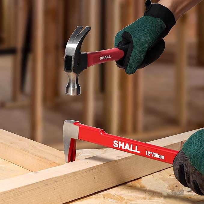 SHALL 3-Piece Nail Puller Tool Set, 12?쇺? 10?쇺? 8?쇺?- Heavy Duty & Mini Cats Paw Pry Bar, Utility Claw Bar, Wonder Bar, 40Cr Alloy Steel Crowbar Tool for Home Remolding & Woodworking