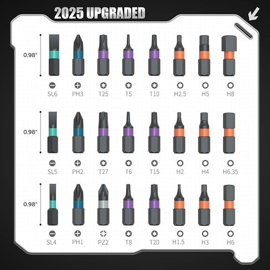 DIY Screwdriver 24 in 1, 2026 New 24 In 1 Multi Bit Magnetic Screwdriver Set Multifunctional Toolbox, 24 in 1 multifunctional household wrench screwdriver tool combination set (1)