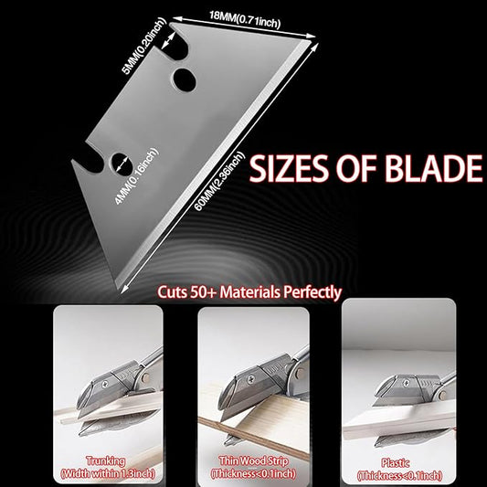 20pcs Miter Shears Replacement Blade - Upgraded ST5 Ultra-sharp Angle Shears, Miter Trim Cutter, Anti-rust (20pcs Replacement Blades)