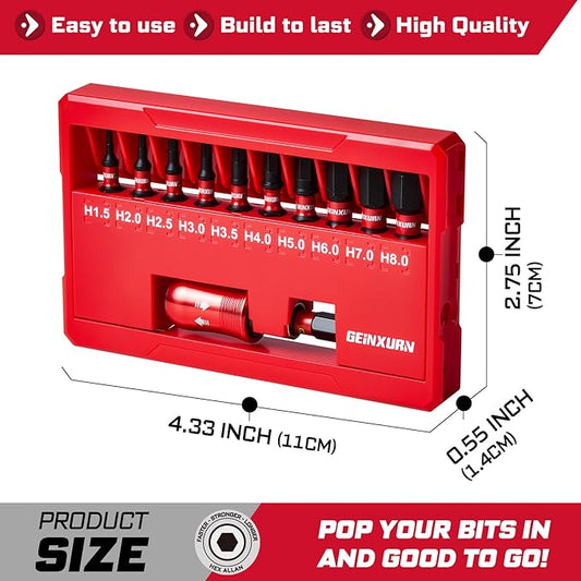 44Pieces Impact Screwdriver Bits Set, Magnetic S2 Steel 1??Phillips/Square/Torx/Slotted/Pozi/Hex Insert Bits Tips,Impact Bit Holder with X-Shape Storage Box Case