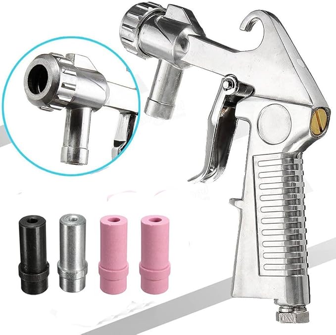 Sand Blaster Gun,Sandblasting Sandblaster Gun Kit for Sandblast Blast Cabinet with Ceramic Nozzles
