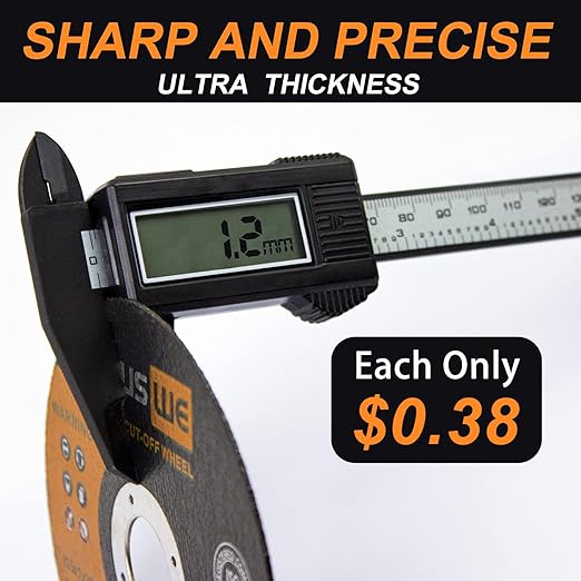 Cut Off Wheels 4 1/2 Inch - 105 Pack Cut Off Wheels Metal and Stainless Steel Cutting Wheel for Angle Grinder Ultra Thin Cut-Off Wheel Cutting Disc