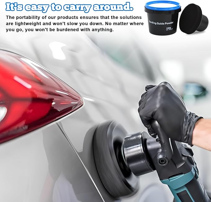 Black Dry Guide Coat Auto Body, Powder Guide Coat for Bodywork, Auto Body Tools Sanding 150g
