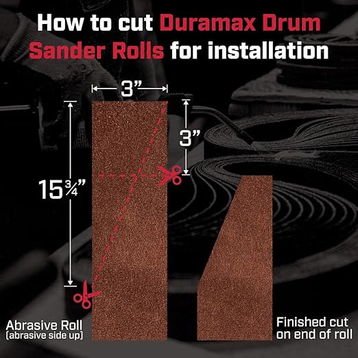 Drum Sander Sandpaper Roll 3" X 25 Yards Premium Aluminum Oxide Cloth Backed (120 Grit)