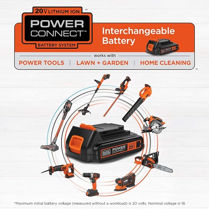BLACK+DECKER 20V MAX Cordless Drill Kit with Battery, Charger, Includes Double Sided Drill Bit (BCD702C1)