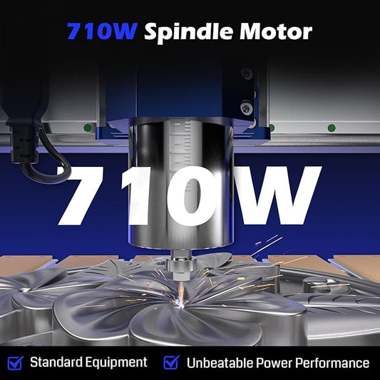 Genmitsu PROVerXL 2X2 CNC Router Machine, 2' x 2' CNC Machine with 710W Spindle, Closed-loop Stepper Motor, for Wood Metal Carving, WiFi & APP Supported, Work Area 26.76'' x 26.76'' x 4.44'