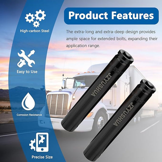 2Pcs 3/4" Socket Truck Cage Bolt Socket Tool Compatible with Truck Air Brakes with 800921 Cage Bolt, Cage Bolt Release Bolt Removal Tool