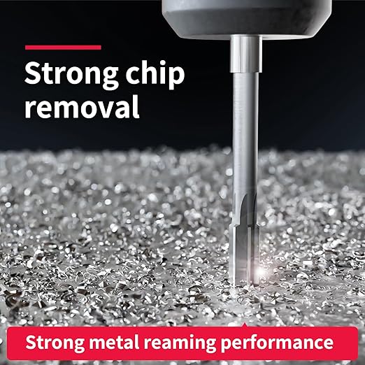 6.1mm Chucking Reamer,H7 HSS Straight Flutes Lathe Machine Reamer,Round Shank Milling Cutting Tool,1 pcs DRINYOUNG(6.1mm)