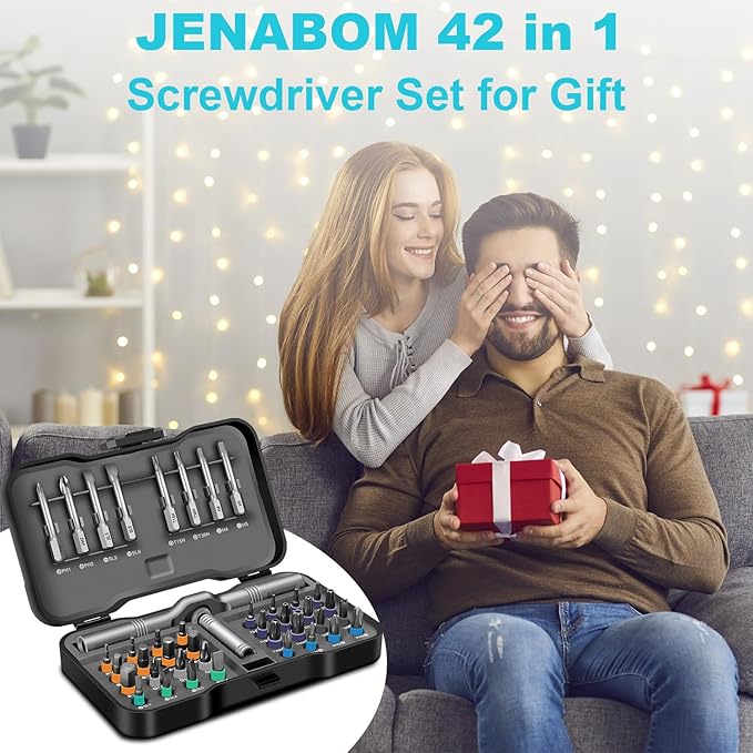 42 in 1 Magnetic Screwdriver Set, DIY Ratchet Screwdriver Set, Multi Bit Magnetic Drive Set with Detachable Ratchet Handle, Portable Compact Repair Tool Kit
