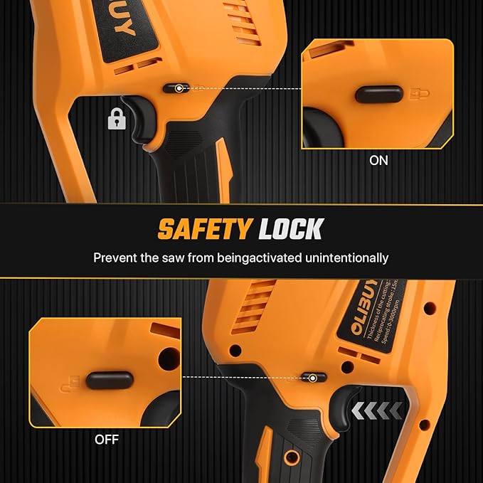 Reciprocating Saw for Dewalt 20V Battery,【Battery Not Included】,Cordless Sawzall with 8 Blades,0-3000SPM Variable Speed, Cordless Reciprocating Saws for Wood/Metal/PVC Cutting
