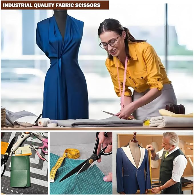 4Pcs 10inch Professional Heavy Duty Scissor Tools Cutting PVC TPO Epdm Hot Air Welding Roofing Materials Cutting Fabrics Composite Materials Roofing Scissors Heavy Duty for Home Artists Dressmakers