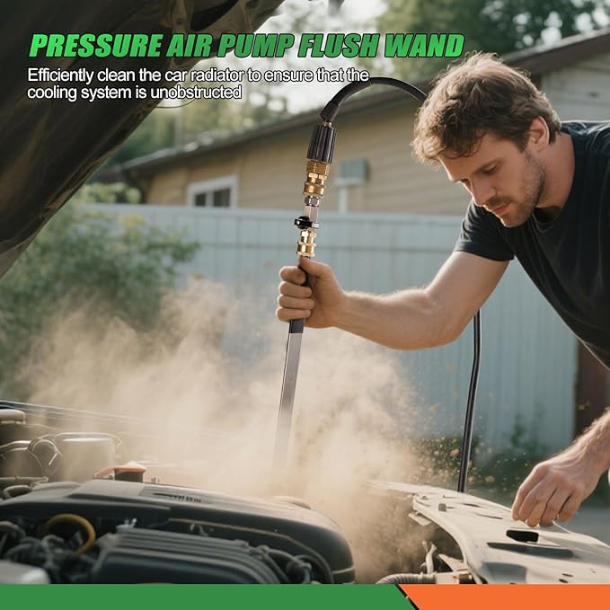 24 Inch and 40 Inch Pressure Washer Wand for Car Radiator Cleaning Tools, Dual-Use Radiator Cleaner Wands for Pressure Washer & Pressure Air Pump Flush Car Truck Radiator Power Washer Wand 2PCS