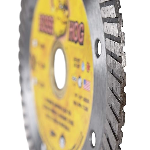 Delta Diamond Boss Hog 4 1/2 Inch 3 Pack Turbo Premium Diamond Blade for Masonry, Brick, Block, Pavers, Concrete, Stone, Wet/Dry Cutting, Continuous Rim (4.5" 3 Pack)