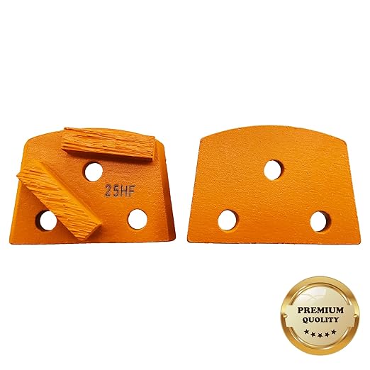 Lavina 9 Pcs Pro Diamond Grinding Shoes Soft Bond for Hard Floor 25 Grit 2 Rectangle Segment S Bond for Lavina Floor Grinding Machine