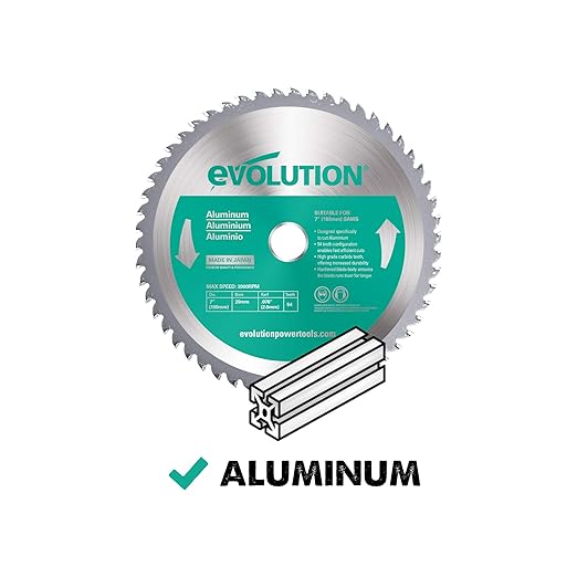 Evolution Power Tools 230BLADEAL Aluminum Cutting Saw Blade, 9-Inch x 80-Tooth