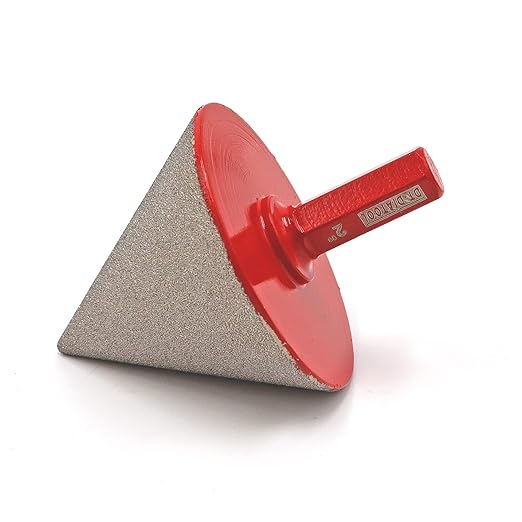 DT-DIATOOL Diamond Beveling Chamfer Bits - Diamond Countersink Drill Bit 2 Inch with Hex Shank for Enlarging Trimming Shaping Existing Holes of Granite Marble Porcelain Tiles,Size of 0 to 50mm
