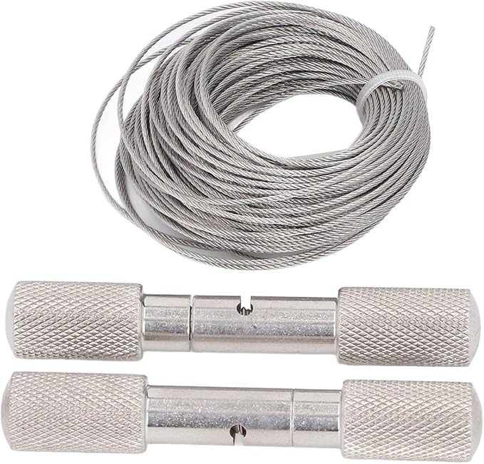 Horn Wire Saw Stainless Steel Hand Pocket String Rope Saw Horn Dehorning Cutting Tool with Handles for Cow Sheep Emergency