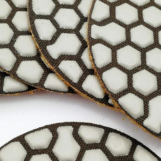 SHDIATOOL 3 Inch Dry Diamond polishing Pads Grit 200 for Granite Marble Quartz(7-Pack)