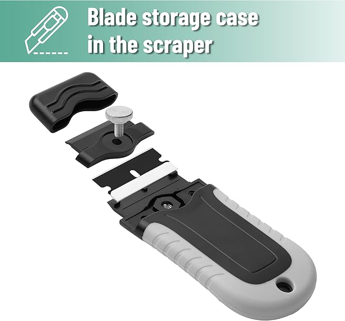 Bates- Razor Blade Scraper, Razor Scraper Set with 10 pcs Extra Blades, Window Scraper Tool, Glass Scraper Blades, Blade Scraper, Razor Blade Scraper Tool, Razor Scraper Tool
