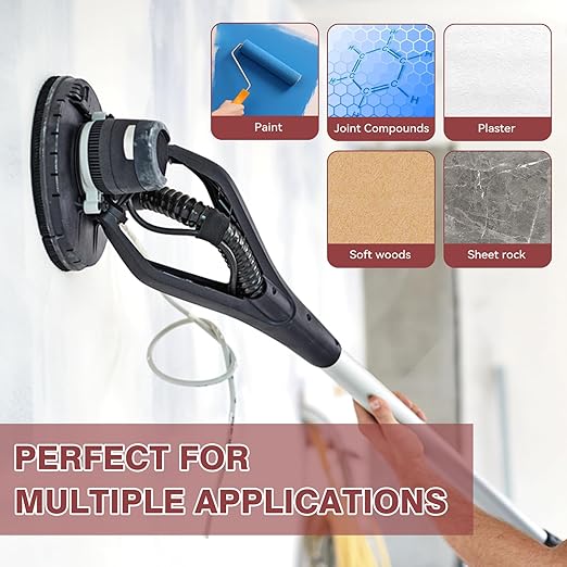 40 Grit 9-Inch Perforated Hook-and-Loop Drywall Sanding Discs, Durable Aluminum Oxide Sanding Pads for Drywall Sanders ??Improved Dust Extraction & Long-Lasting Performance (10-Pack)