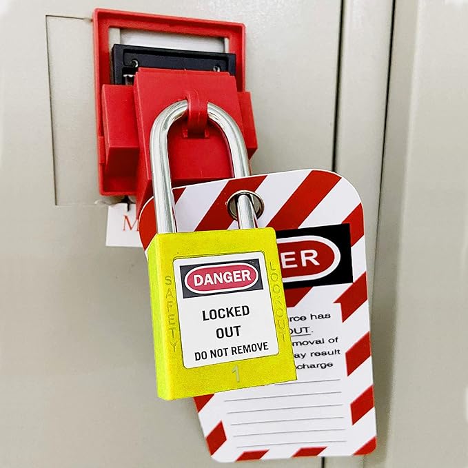 Lockout Tagout Locks, Safety Padlocks, Loto Locks Keyed Differently Lock Out Tag Out Device Plastic with Lockout TagOut Tags Kit