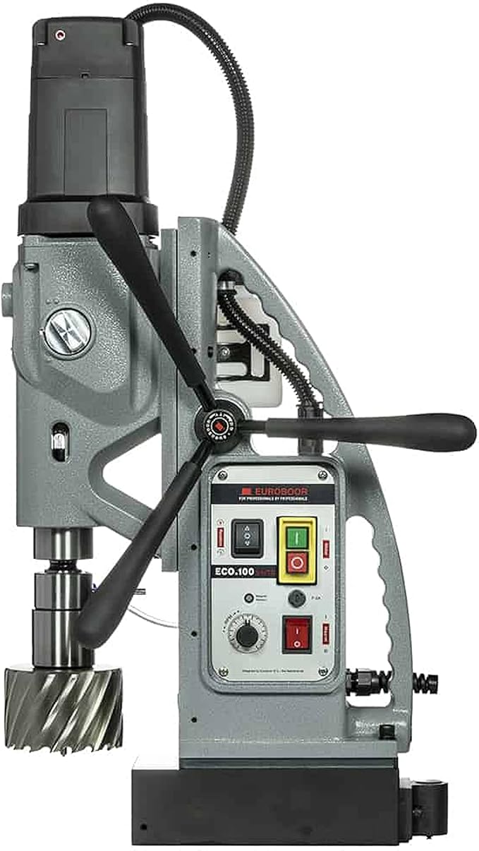 Magnetic Drill Press - 17.3A Portable Drilling Machine with 4" Annular Cut Capacity & Oil Lubricated 4-Speed Gearbox - ECO.100S+/TD