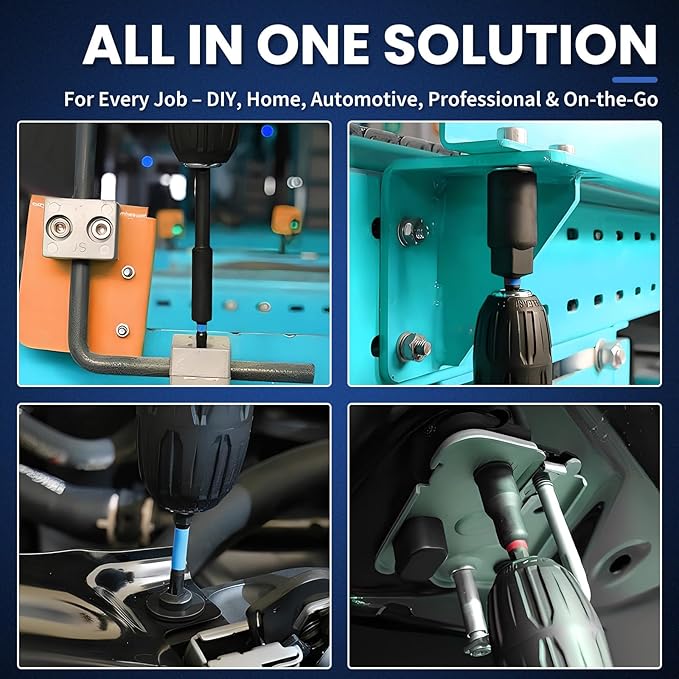 86PCS Magnetic Impact Nut Driver&Bit Set,SAE&Metric,CR-MO Nut Drivers(32pcs),S2 Steel Bits(45pcs),Ratchet Wrench,3 Ball-Head Adapters,Quick-Release Bars,Universal Socket,Flexible Shaft,Angle Driver