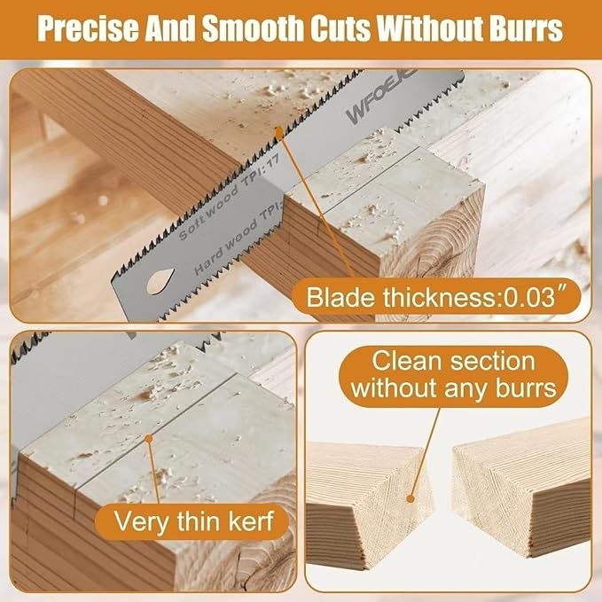 6 Inch Japanese Pull Saw,Hand Saw Woodworking Tools,Wood Handle, Sharp & Lightweight for Woodworking