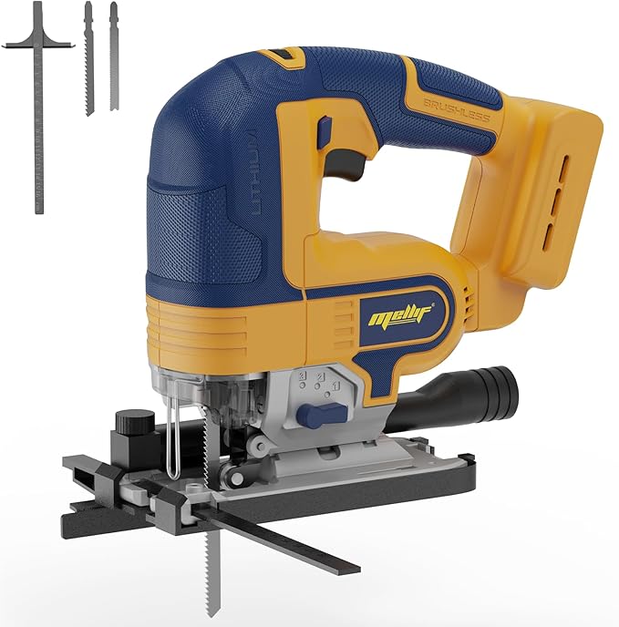 EASTYLE Cordless JigSaw Compatible with DEWALT 20V Battery,with 4Ah Battery & Charger,800-3200 SPM & 4 Cutting Positions,5.3" Wood/0.78" Aluminum Cuts,Dust Collection Port & Dual Safety Lock