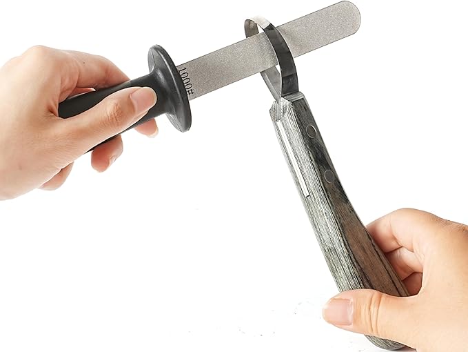 9PCS Farrier Tools Kit for Horses ??Hoof Trimming Set with Hoof Stand, Hoof Nipper, Hoof Pick, Hoof Knife, Rasp File, Clinch Cutter, Horseshoe Pliers & Sharpener for Farriers Horse Owners