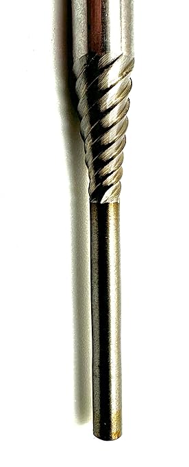 Porting Mandrel 6", CR-9-6 Premium High Speed Steel Coarse Thread Extra Shank Length Cartridge & Spiral Roll Mandrel, 1/8" Pilot Diameter x 3/4" Pilot Length x 1/4" Shank x 6" Overall Length