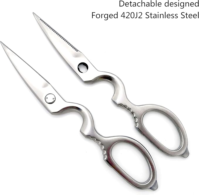 Kitchen Shears - MATTSTONE HILL Kitchen Scissors, Heavy Duty Kitchen Shears, Poultry Shears, All Purpose Stainless Steel Utility Scissors