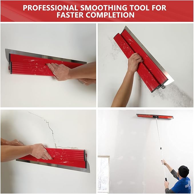 16 Inch Drywall Skimming Blade, Stainless Steel Blade, ABS Handle, Drywall Knife