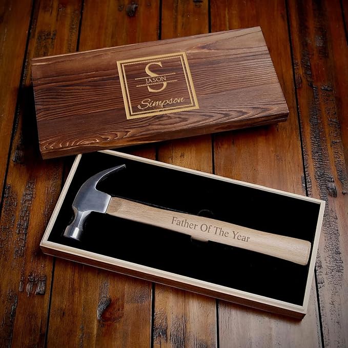 Handcrafted Bonds Personalized Hammer – Engraved with Text, Perfect Handyman Gift for Father’s Day, Anniversaries, or Birthdays,13"