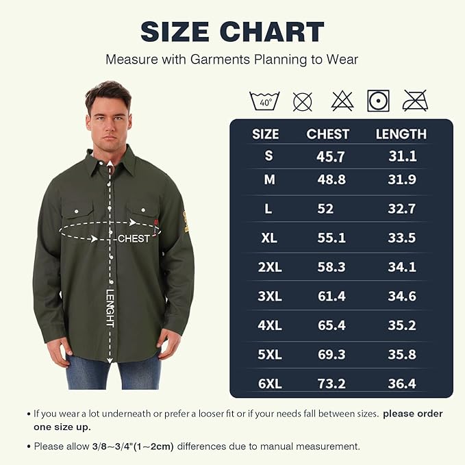 SKSAFETY 7oz FR Shirts for Men, Welding Shirt Hi Vis Flame Resistant 100% Cotton Fire Retardant Longsleeve Shirt CAT2