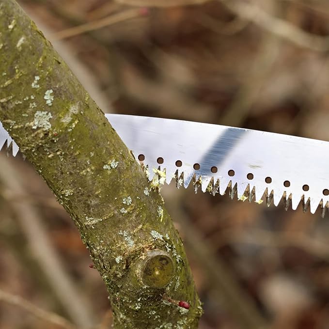 Walensee Pole Saws for Tree Trimming 14 FT Lightweight Manual Stainless Steel Extension High Pole Pruning Pole Saw with Blade for Trimmer Branches Pole Cutter Pole Pruner at Forestry Yard Garden Patio