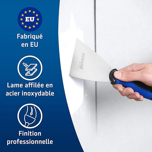 HOGARD 4" Putty Knife | The Best Joint Knife for your Drywall Tools | Made of Stainless Steel | Perfect Spackle Knife or Pocket Metal Paint Scraper.