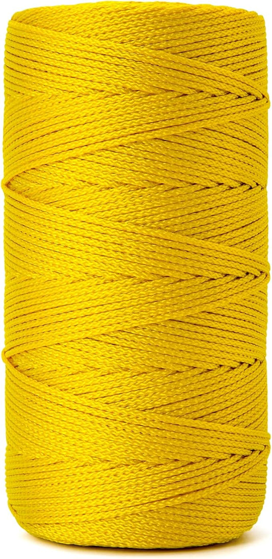 HONGDA Nylon Twine, 1000 Feet #18 Braided Nylon Mason line String Perfect for Masonry Jobs and for e Layout of General Construction, Gardening, DIY Project, Yellow