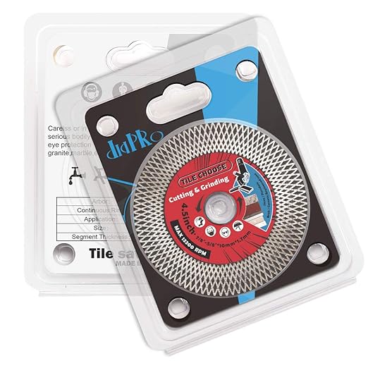 2 Pack-4.5" Tile Blade Diamond Porcelain Blade for Cutting and Grinding Porcelain Tile Granite Marble (4.5", 2)