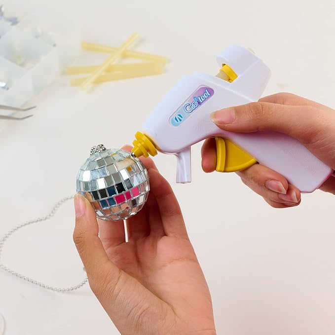 AdTech Cool Tool Kit with Low-Temp Glue Gun, White - Kid-Friendly, Safe for Crafting & Projects, Lightweight & Portable for Group Events