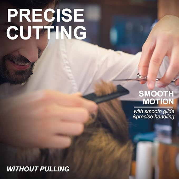 High-end Professional Extremely Very Sharp Barber Hair Cutting Scissors Hairdresser Shears For Hair 5.5 Inch Haircut Scissor Made Of Stainless Steel Alloy For Hairdressing Salon and Home Use