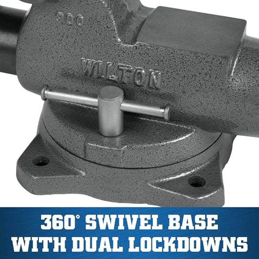 Wilton Machinist Bench Vise, 3" Jaw Width, 4-3/4" Jaw Opening, 2-5/8" Throat (Model 300S)