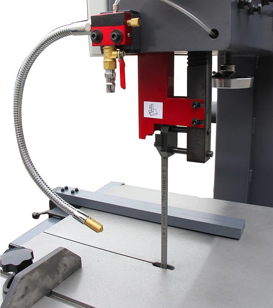 KAKA INDUSTRIAL Vertical Band Saw, 20-inch Metal Cutting Bandsaw, 220V 1PH Infinitely Variable Speed, Integrated Blade Welder & Grinder, Carbide Guides for Contour Cutting VS-2012