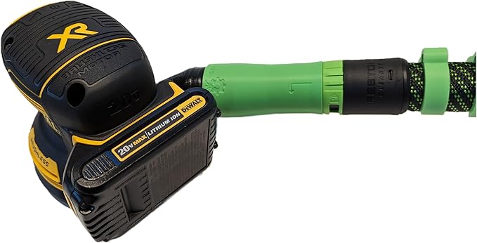 Vacuum Adapter for Dewalt Sanders to Festool hose - Superior Dust Collection - Galactic Gadgets (Festool 27mm - Neon Green)