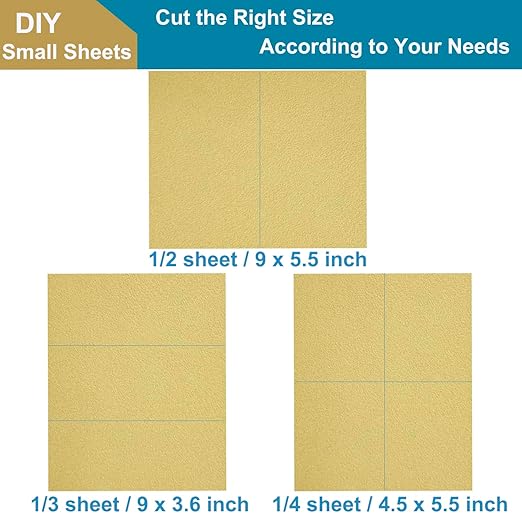 12 Pack Aluminum Oxide Sandpaper, 9x11 Inch 150 Grit Sand Paper Sheets for Wood Metal Wet Dry Sanding Block Sander