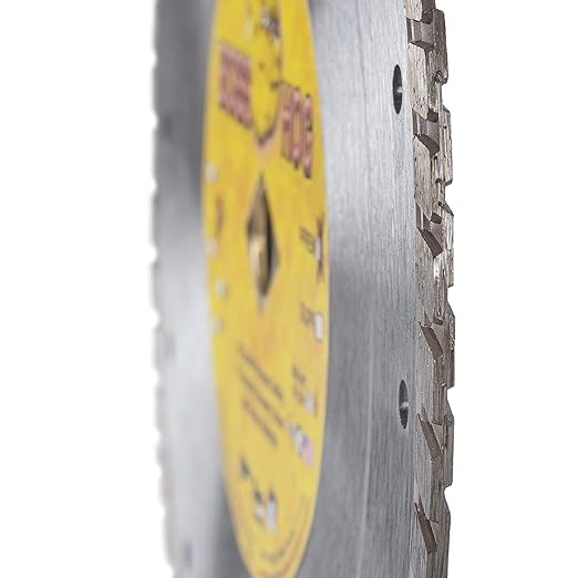 Delta Diamond Boss Hog 9 Inch Turbo Premium Diamond Blade for Masonry, Brick, Block, Pavers, Concrete, Stone, Wet/Dry Cutting, Continuous Rim (9")